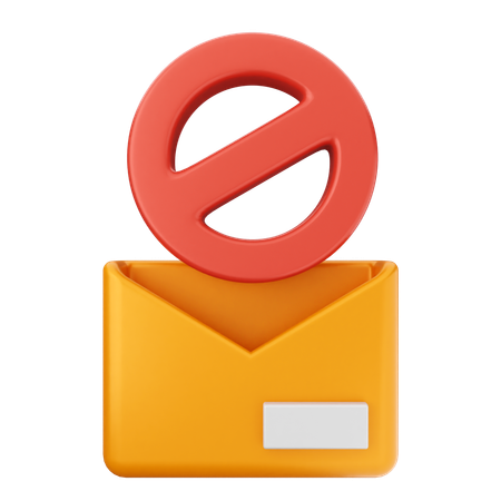 Bloquear correo seguridad internet  3D Icon