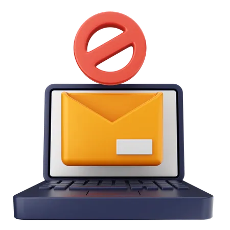 Bloquear correo seguridad internet  3D Icon