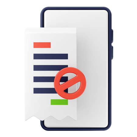 Bloquear factura de teléfono inteligente  3D Icon