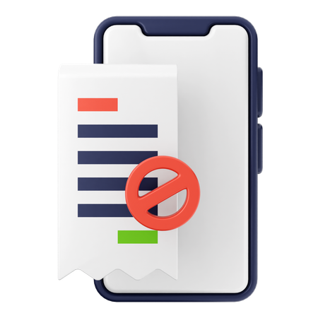 Bloquear factura de teléfono inteligente  3D Icon