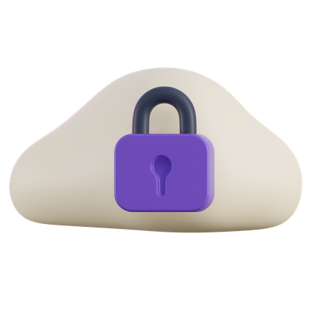 Bloqueo de nube  3D Icon