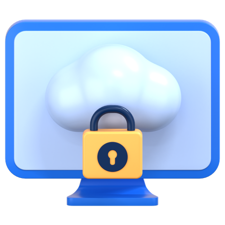 Bloqueo de nube  3D Icon