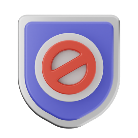 Protección de escudo de bloque  3D Icon