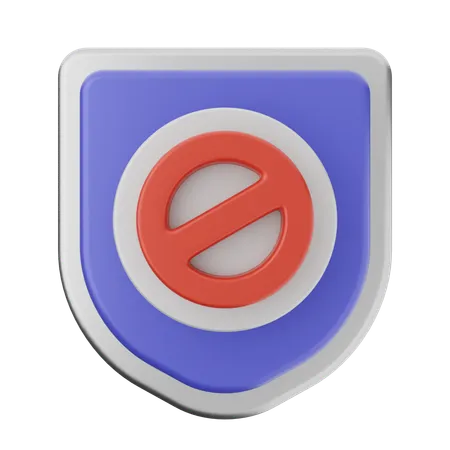 Protección de escudo de bloque  3D Icon