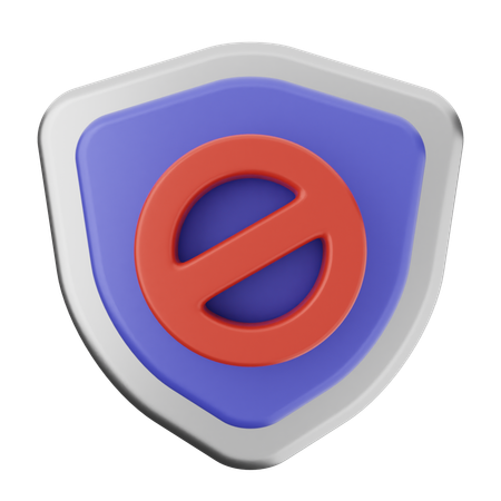 Protección de escudo de bloque  3D Icon