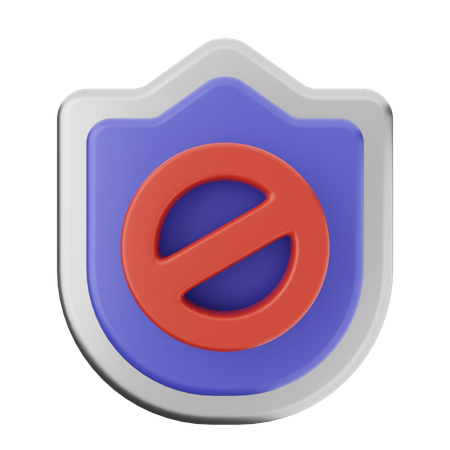 Protección de escudo de bloque  3D Icon