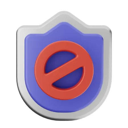 Protección de escudo de bloque  3D Icon