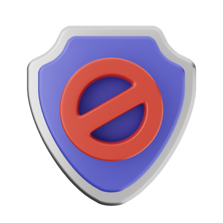 Protección de escudo de bloque  3D Icon