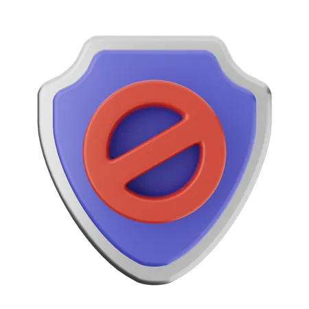 Protección de escudo de bloque  3D Icon