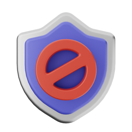 Protección de escudo de bloque  3D Icon