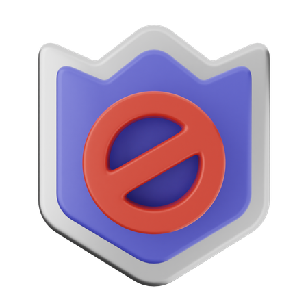 Protección de escudo de bloque  3D Icon