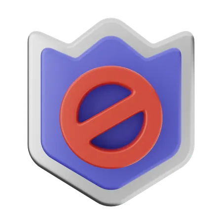 Protección de escudo de bloque  3D Icon