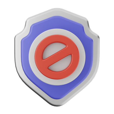 Protección de escudo de bloque  3D Icon