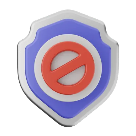 Protección de escudo de bloque  3D Icon