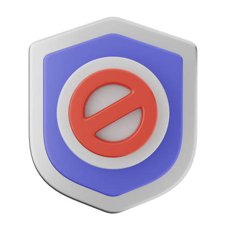 Protección de escudo de bloque  3D Icon