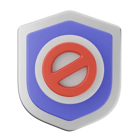 Protección de escudo de bloque  3D Icon