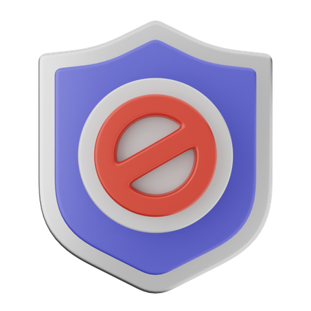 Protección de escudo de bloque  3D Icon