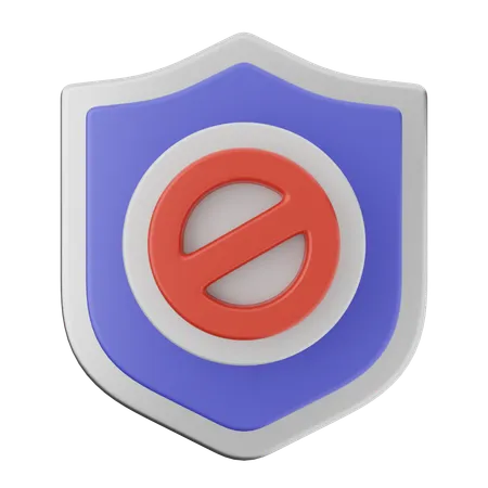 Protección de escudo de bloque  3D Icon