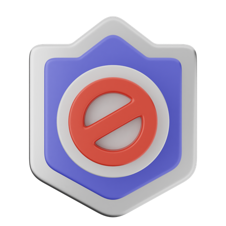 Protección de escudo de bloque  3D Icon