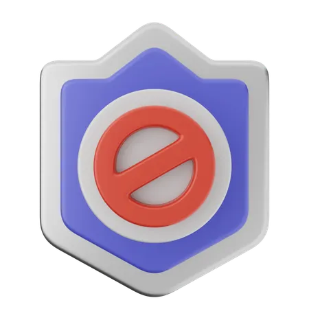 Protección de escudo de bloque  3D Icon