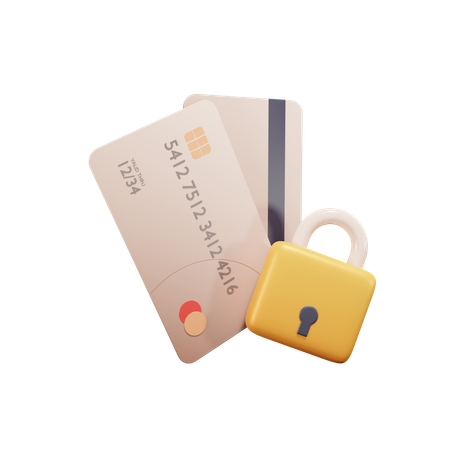 Bloqueo de tarjeta de crédito  3D Icon