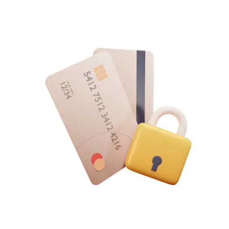 Bloqueo de tarjeta de crédito  3D Icon