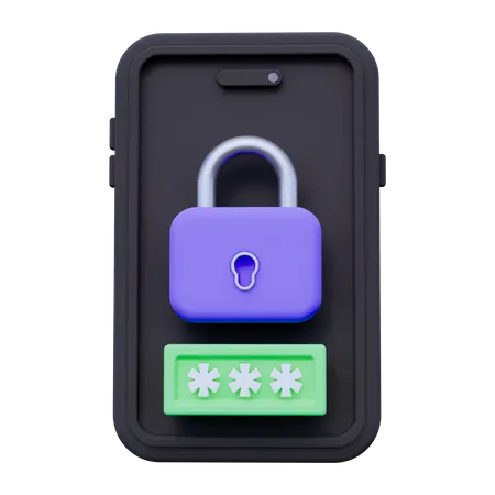 Bloqueo del teléfono inteligente  3D Icon