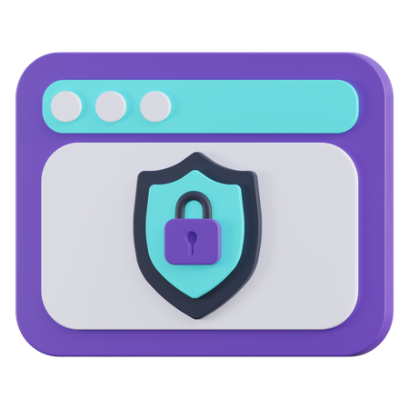 Bloqueo del sitio web  3D Icon