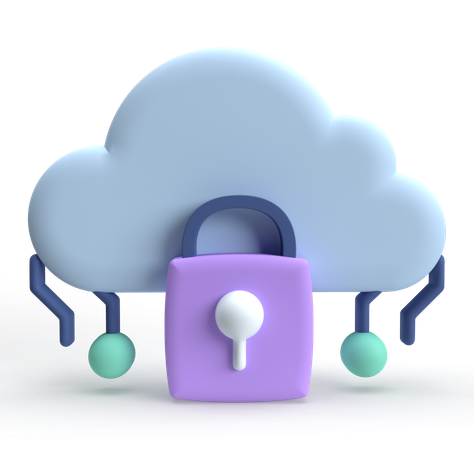 Bloqueo de nube  3D Icon