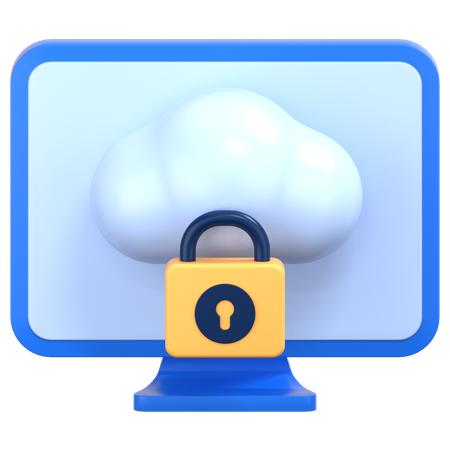 Bloqueo de nube  3D Icon