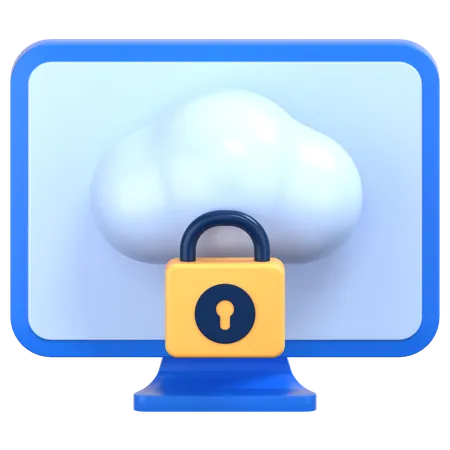 Bloqueo de nube  3D Icon