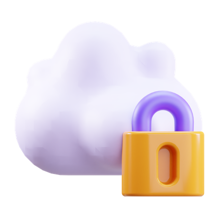 Bloqueo de nube  3D Icon