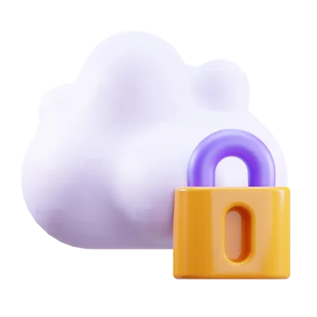 Bloqueo de nube  3D Icon