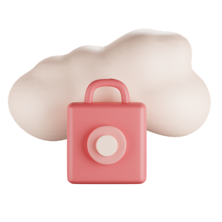 Bloqueo de nube  3D Icon