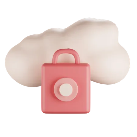 Bloqueo de nube  3D Icon