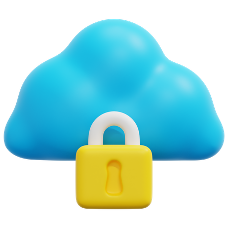 Bloqueo de nube  3D Icon