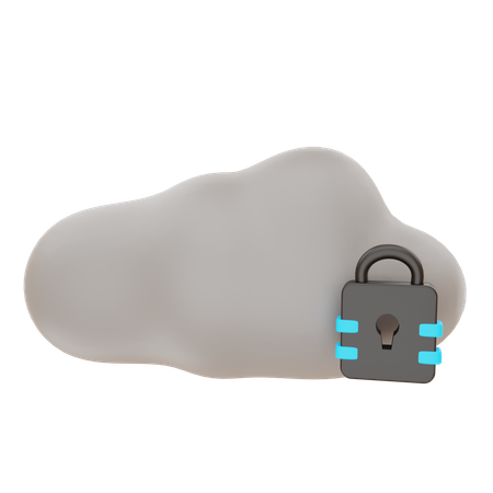 Bloqueo de nube  3D Icon