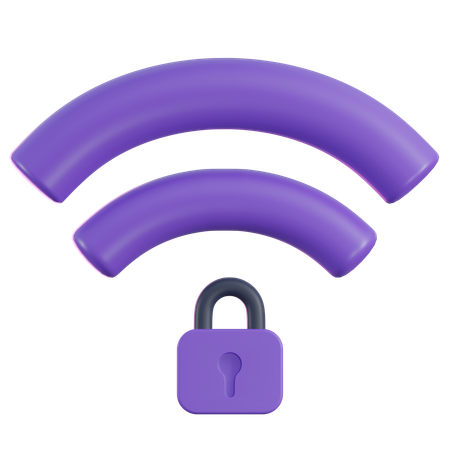 Bloqueo wifi  3D Icon