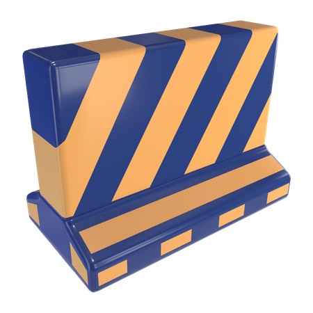 Bloqueos de carreteras de hormigón  3D Icon