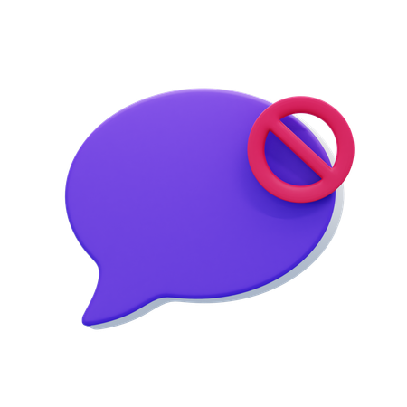 Bloquer la bulle de discussion  3D Icon