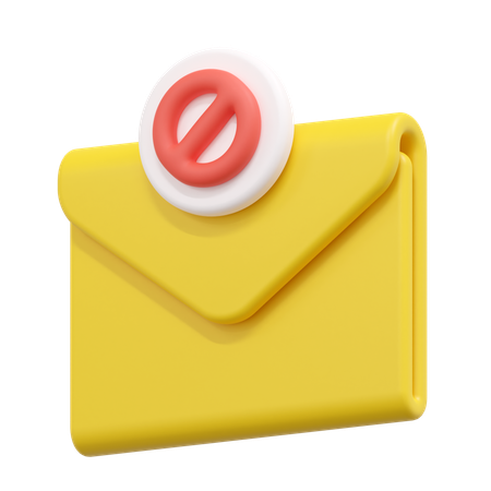 Bloquer le courrier électronique  3D Icon