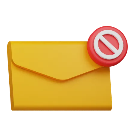 Bloquer le courrier électronique  3D Icon