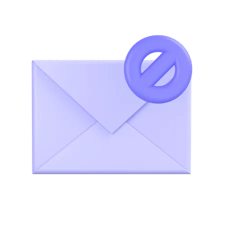 Bloquer le courrier  3D Icon