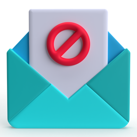 Bloquer le courrier  3D Icon