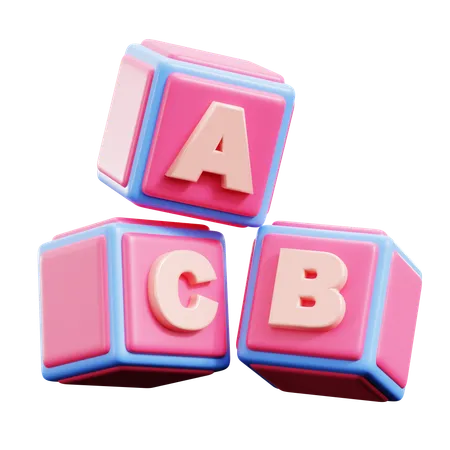 Bloques de alfabeto  3D Icon