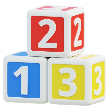 Bloques de numeros  3D Icon