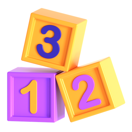 Bloques de numeros  3D Icon