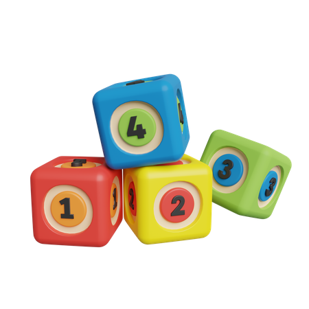 Bloques de numeros  3D Icon