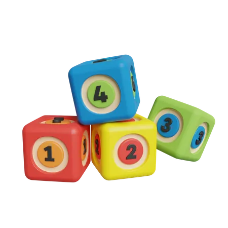 Bloques de numeros  3D Icon