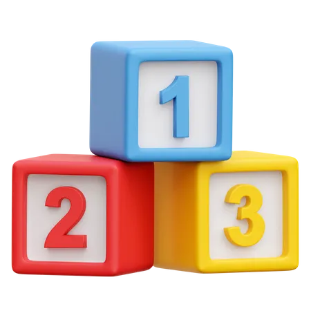 Bloques de numeros  3D Icon